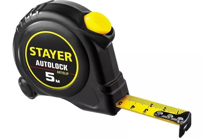 Рулетка 5м/19мм с автостопом АutoLock STAYER